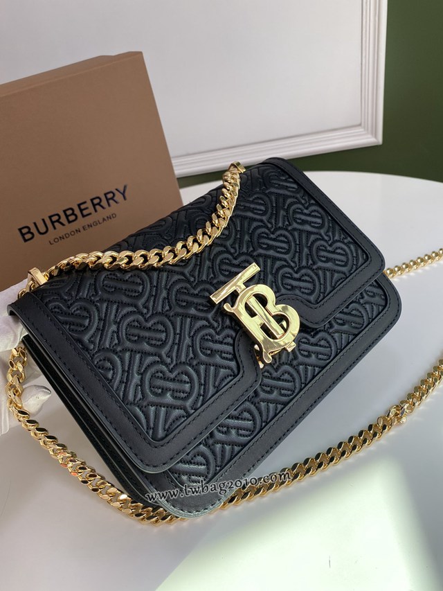 Burberry專門店新款小號TB刺繡絎縫鎖扣包 巴寶莉羔羊皮鏈條單肩斜挎女包 yxb1167